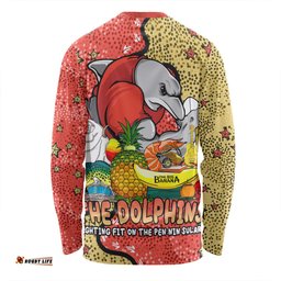 Redcliffe Dolphins Custom Long Sleeve T-shirt - Australian Big Things Long Sleeve T-shirt