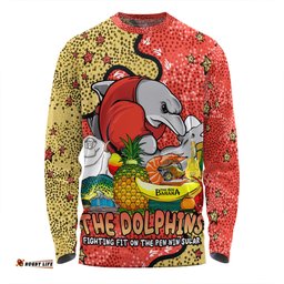 Redcliffe Dolphins Custom Long Sleeve T-shirt - Australian Big Things Long Sleeve T-shirt