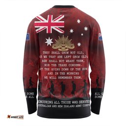 Amazing Aussie Australia Anzac Day Australia and New Zealand Warriors All gave some Some Gave All Red Long Sleeve T-shirt