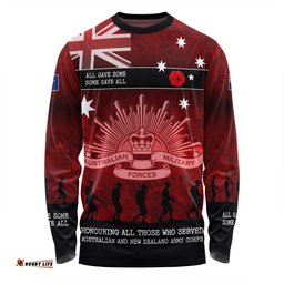 Amazing Aussie Australia Anzac Day Australia and New Zealand Warriors All gave some Some Gave All Red Long Sleeve T-shirt