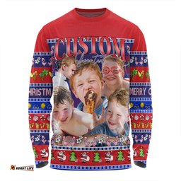 Amazing Aussie Australia Christmas Custom Personalised Blue Summer Vibes Chrissie Present Long Sleeve T-shirt