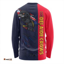 Amazing Aussie Adelaide Crows Burning Passion Of Power Scratch Style Long Sleeve T-shirt