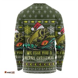Australia Christmas Fishing Custom Long Sleeve T-shirt - We Fish You A Merry Christmas Long Sleeve T-shirt