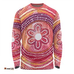 Amazing Aussie Australia Dot Painting Inspired Aboriginal Aboriginal Style Dot Long Sleeve T-shirt