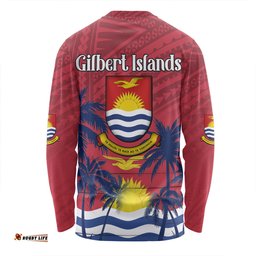 Amazing Aussie Australia South Sea Islanders Gilbert Islands In Polynesian Pattern With Coconut Trees Long Sleeve T-shirt