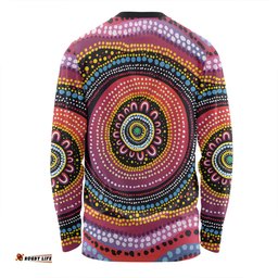 Amazing Aussie Australia Aboriginal Aboriginal Showcasing Dot Art Design Long Sleeve T-shirt