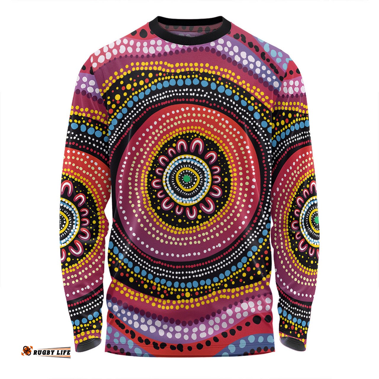 Amazing Aussie Australia Aboriginal Aboriginal Showcasing Dot Art Design Long Sleeve T-shirt