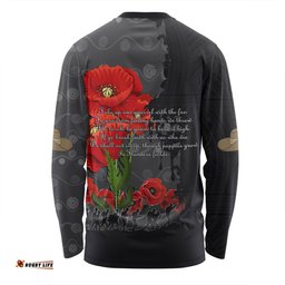 Australia Anzac Day Custom Long Sleeve T-shirt - Australian And New Zealand Warriorsers In Flanders Fields Poppy Flowers V2 Long Sleeve T-shirt