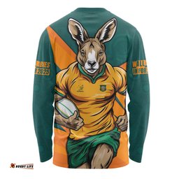 Amazing Aussie Aussie Wallabies Aboriginal Strength Wear Wallabies Rugby Edition Orange Long Sleeve T-shirt