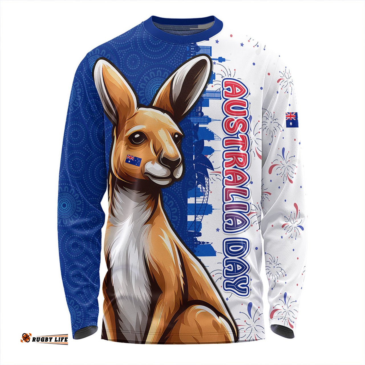 Amazing Aussie Australia Australia Day Spirit Kangaroo Design Long Sleeve T-shirt