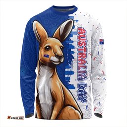 Amazing Aussie Australia Australia Day Spirit Kangaroo Design Long Sleeve T-shirt