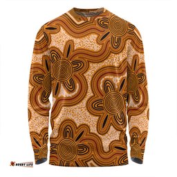 Amazing Aussie Australia Aboriginal Aboriginal Art Background Connection Concept Long Sleeve T-shirt