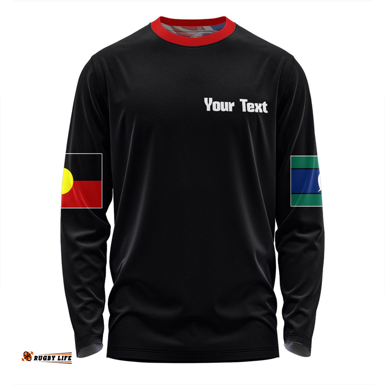 Australia Sport Darts Custom Long Sleeve T-shirt - Dart Board And Australia Flag Patterns With Kangaroo Drinking Art Long Sleeve T-shirt