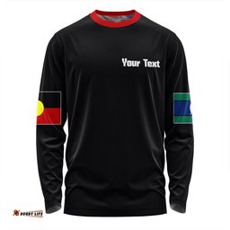 Australia Sport Darts Custom Long Sleeve T-shirt - Dart Board And Australia Flag Patterns With Kangaroo Drinking Art Long Sleeve T-shirt