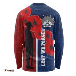 Amazing Aussie Australia Anzac Day Lest We Forget Remebrance Day (Blue) Long Sleeve T-shirt