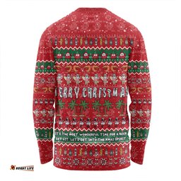 Amazing Aussie Australia Christmas Custom Aussie Ugly Christmas Let's Get Lit Long Sleeve T-shirt