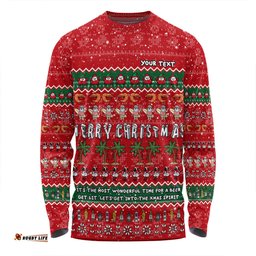 Amazing Aussie Australia Christmas Custom Aussie Ugly Christmas Let's Get Lit Long Sleeve T-shirt