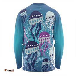 Amazing Aussie Australia Aboriginal Aboriginal Art Painting With Jellyfish Long Sleeve T-shirt