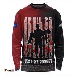 Amazing Aussie Australia Anzac Day Lest We Forget The Sacrifice Of Soldiers Long Sleeve T-shirt