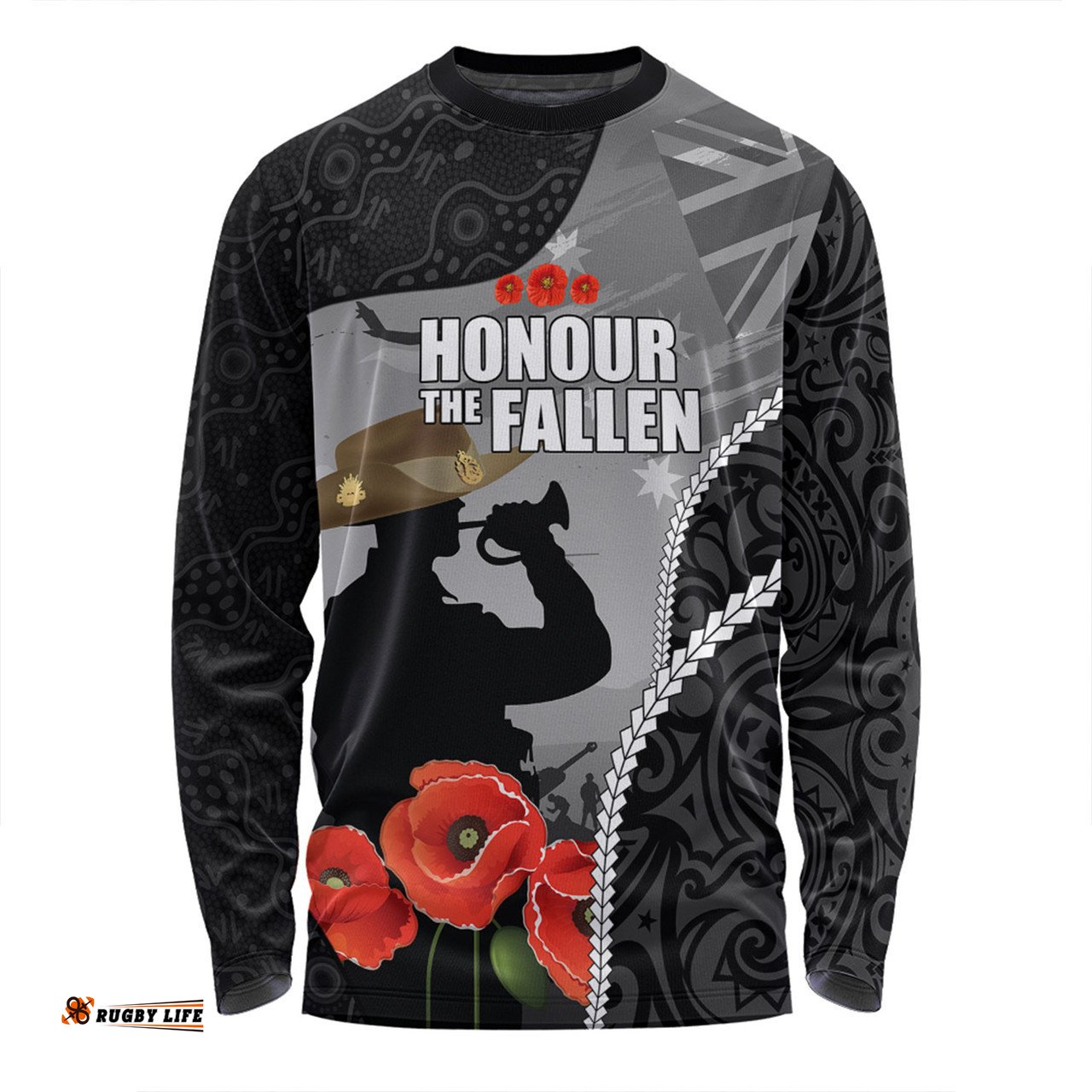 Amazing Aussie Australia Anzac Day Custom Australia And New Zealand Warriors Honour The Fallen Lest We Forget Long Sleeve T-shirt