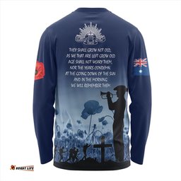 Amazing Aussie Australia Anzac Day Lest We Forget Blue Long Sleeve T-shirt
