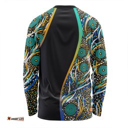 Australia Aboriginal Custom Long Sleeve T-shirt - Color Dot Dreamtime Long Sleeve T-shirt