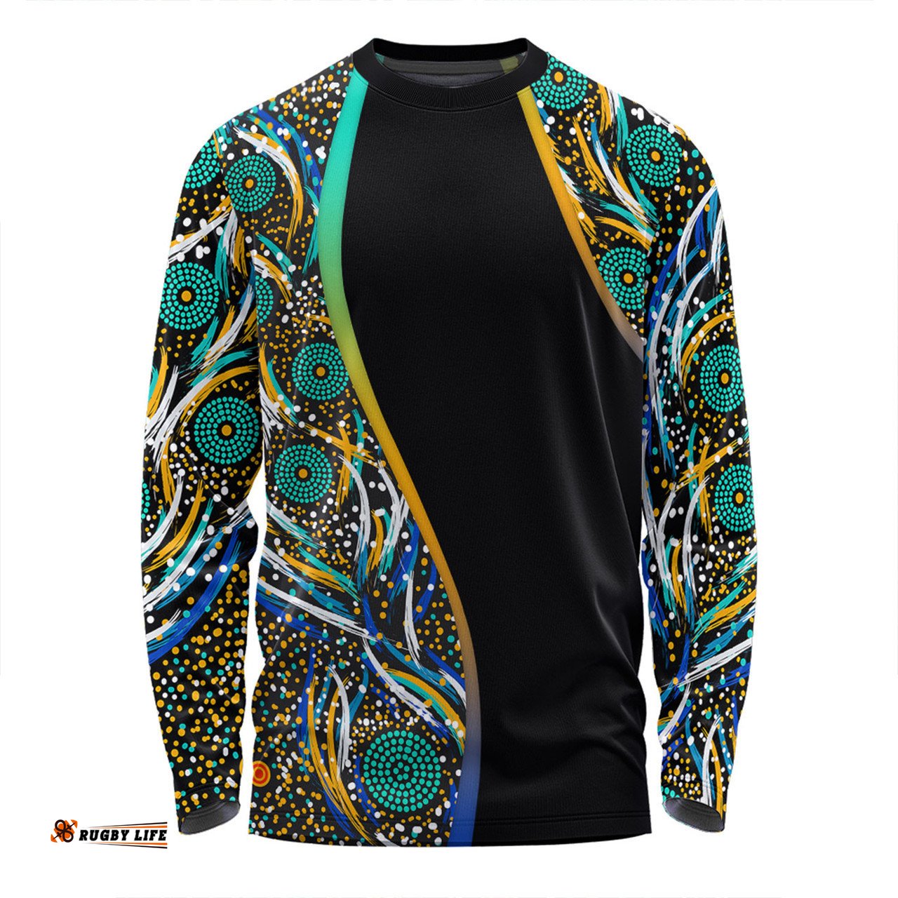 Australia Aboriginal Custom Long Sleeve T-shirt - Color Dot Dreamtime Long Sleeve T-shirt