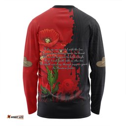 Australia Anzac Day Custom Long Sleeve T-shirt - Australian And New Zealand Warriorsers In Flanders Fields Poppy Flowers Long Sleeve T-shirt