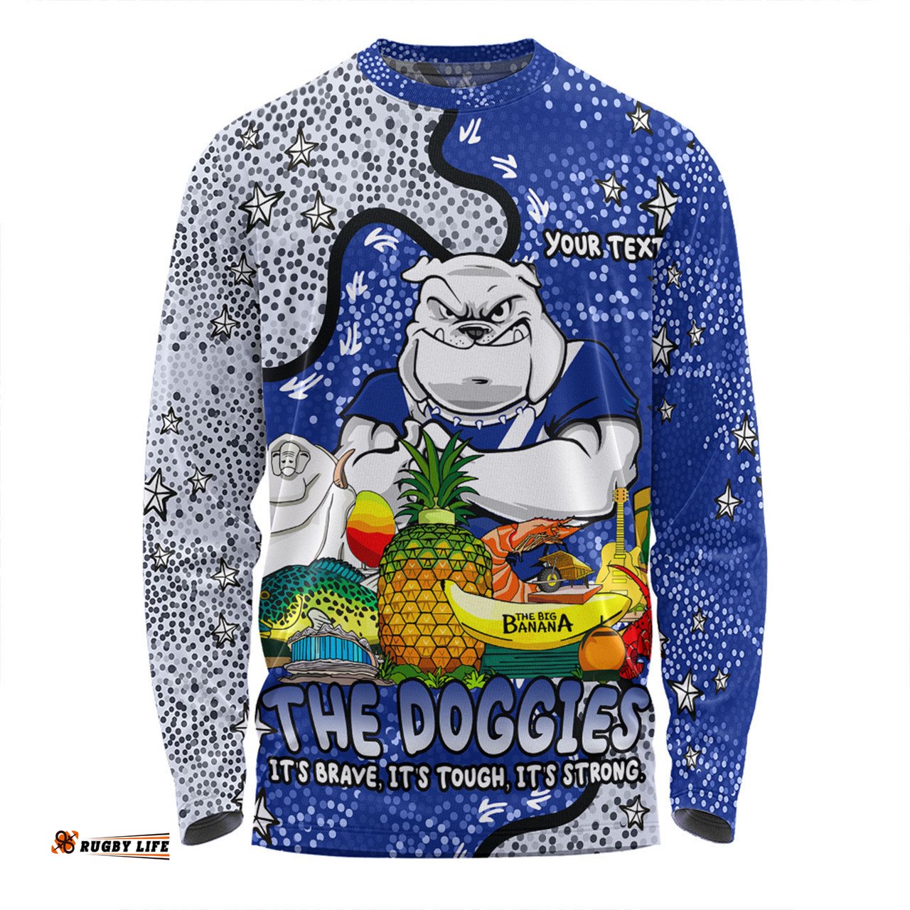 Canterbury-Bankstown Bulldogs Custom Long Sleeve T-shirt - Australian Big Things Long Sleeve T-shirt