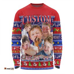 Australia Christmas Custom Long Sleeve T-shirt - Personalised Blue Summer Vibes Chrissie Present Long Sleeve T-shirt