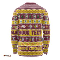 Queensland Christmas Custom Long Sleeve T-shirt - Happy Chrissie Ugly Style Long Sleeve T-shirt