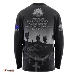 Amazing Aussie Australia Anzac Day Lest We Forget Battlefields Remembered Long Sleeve T-shirt