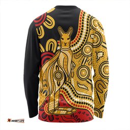 Amazing Aussie Australia Aboriginal Kangaroo Journey Long Sleeve T-shirt