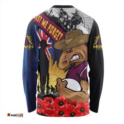 Amazing Aussie Brisbane Broncos United In Spirit Anzac Day Tribute Long Sleeve T-shirt