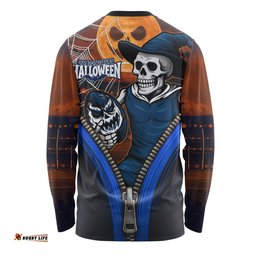 Amazing Aussie Carlton Halloween Night Reaper Zipper Long Sleeve T-shirt
