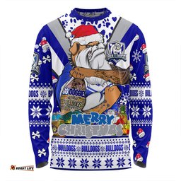 Amazing Aussie Canterbury Bankstown Bulldogs Christmas Custom Bulldogs Santa Aussie Big Things Long Sleeve T-shirt