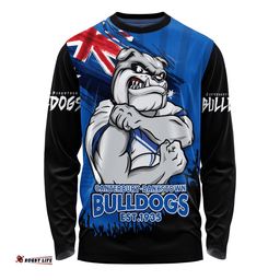 Amazing Aussie Canterbury Bankstown Bulldogs Heart Of A Fighter Tough And Fearless Long Sleeve T-shirt