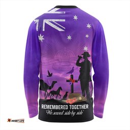 Amazing Aussie Australia Anzac Day Anzac Day We Served Side By Side Long Sleeve T-shirt