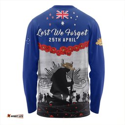 Amazing Aussie Australia Anzac Day Lest We Forget Honoring The Anzac Spirit Gray Long Sleeve T-shirt
