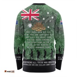 Amazing Aussie Australia Anzac Day Australia and New Zealand Warriors All gave some Some Gave All Green Long Sleeve T-shirt