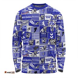 Amazing Aussie Canterbury Bankstown Bulldogs Team Of Us Die Hard Fan Supporters Comic Style Long Sleeve T-shirt