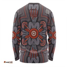 Amazing Aussie Australia Dot Painting Inspired Aboriginal Aboriginal Dot Indigenous Art Inspired Long Sleeve T-shirt