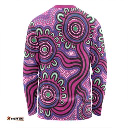 Amazing Aussie Australia Aboriginal Dot Patterns From Indigenous Australian Culture Long Sleeve T-shirt