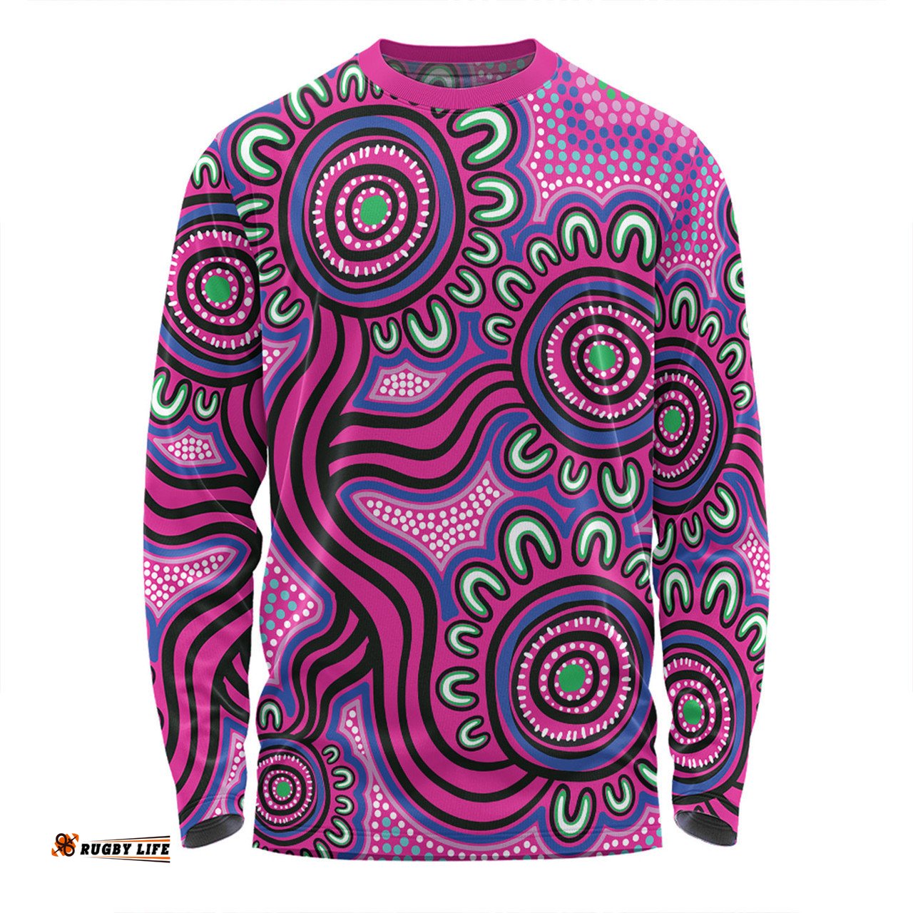 Amazing Aussie Australia Aboriginal Dot Patterns From Indigenous Australian Culture Long Sleeve T-shirt
