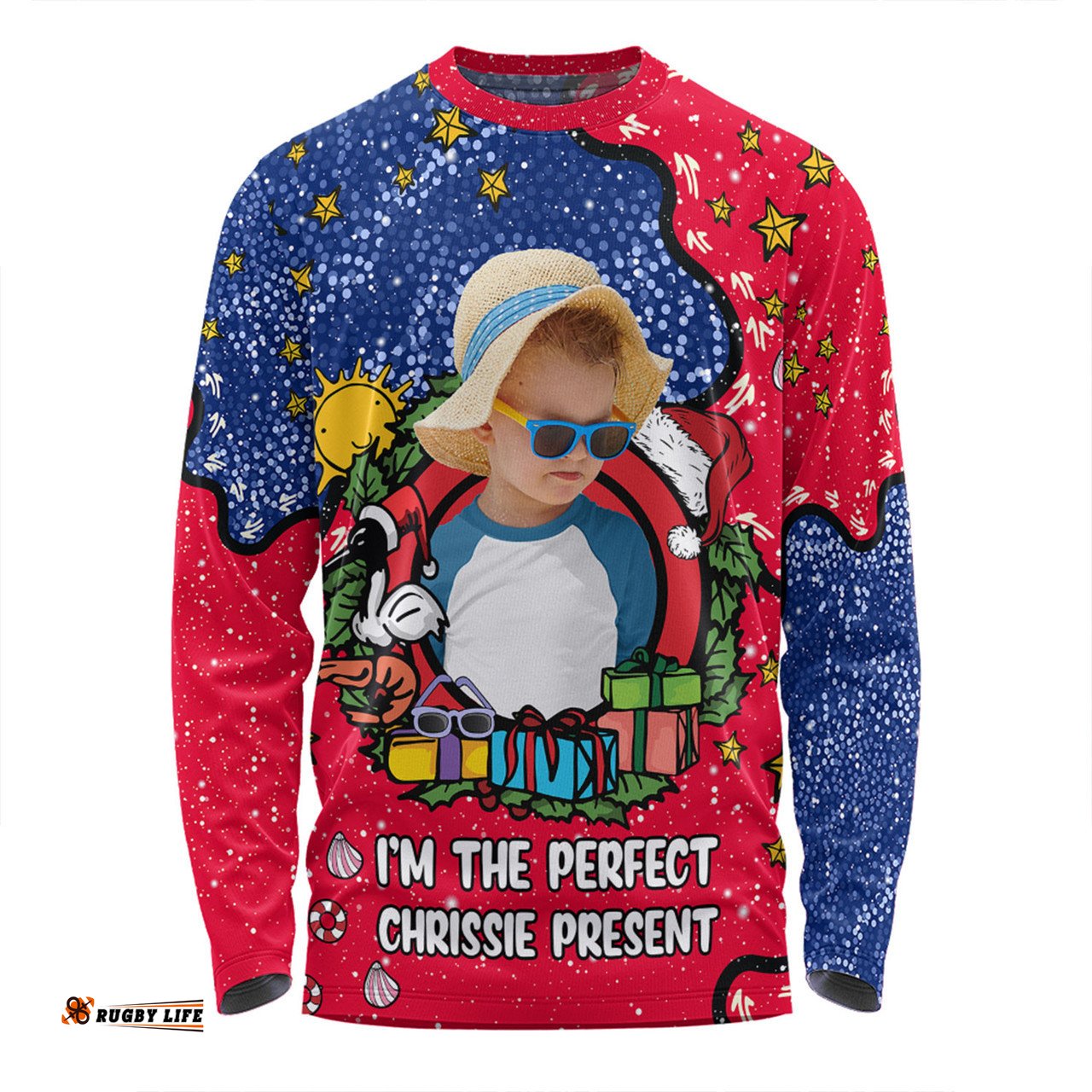 Amazing Aussie Australia Christmas Custom I'm the Perfect Present Blue Long Sleeve T-shirt