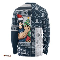 Amazing Aussie Carlton Merry Christmas Knit Style Festive Spirit Long Sleeve T-shirt