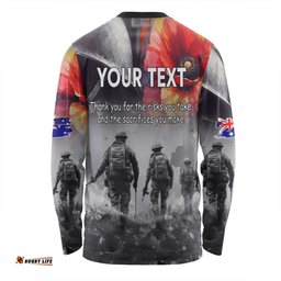 Amazing Aussie Australia Anzac Day Custom Thank You For The Risks You Take Long Sleeve T-shirt