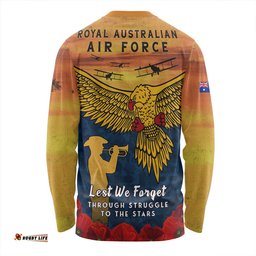 Amazing Aussie Australia Anzac Day Lest We Forget Royal Australian Air Force Long Sleeve T-shirt