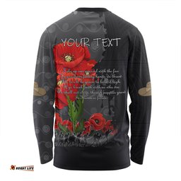 Amazing Aussie Australia Anzac Day Custom Australian And New Zealand Warriorsers In Flanders Fields Poppy Flowers V2 Long Sleeve T-shirt