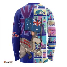 Amazing Aussie Australia Custom Happy Australia Day With Big Things Long Sleeve T-shirt
